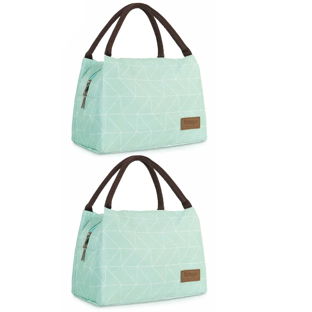 2 Buringer Reusable Insulated Lunch Bag Cooler Tote Box Meal Prep Work Picnic