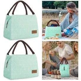 2 Buringer Reusable Insulated Lunch Bag Cooler Tote Box Meal Prep Work Picnic