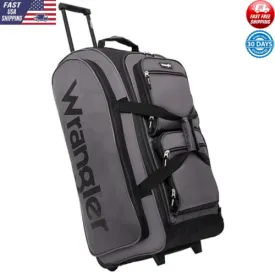 30 inch Durable Nylon Rolling Duffel Bag Travel Friendly Spacious Storage New