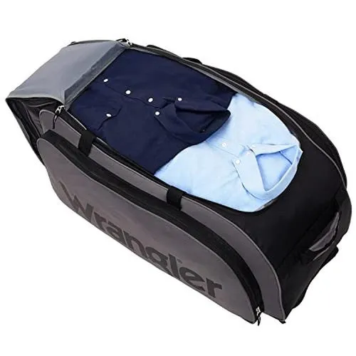 30 inch Durable Nylon Rolling Duffel Bag Travel Friendly Spacious Storage New