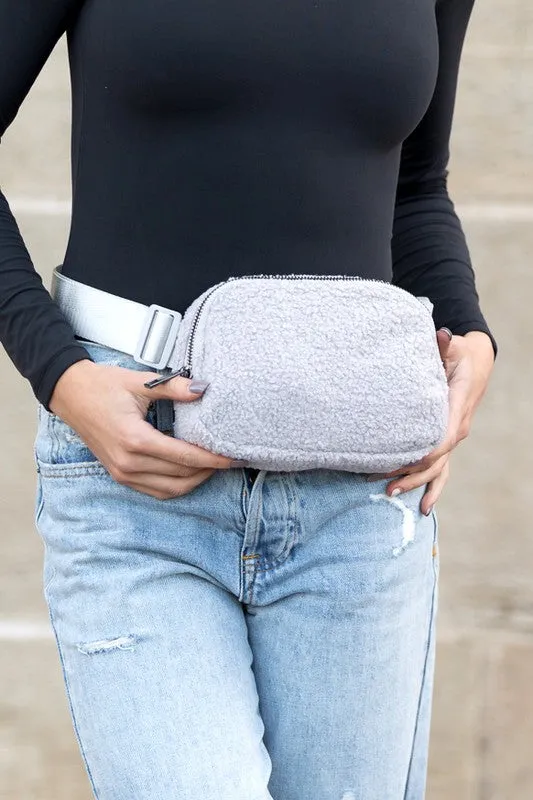 Aili's Corner Lola Boucle Sherpa Sling/Belt Bag