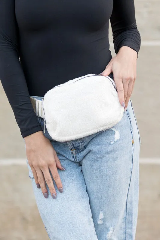 Aili's Corner Lola Boucle Sherpa Sling/Belt Bag