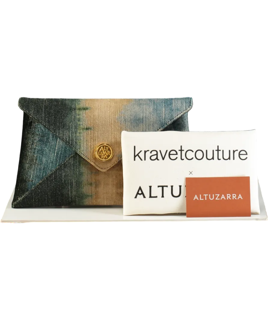 Altuzarra Blue X Kravet Couture Envelope Clutch Bag One Size