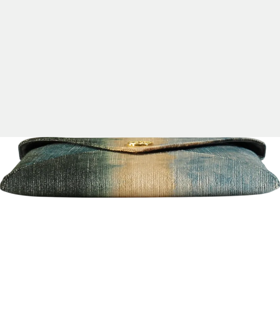 Altuzarra Blue X Kravet Couture Envelope Clutch Bag One Size