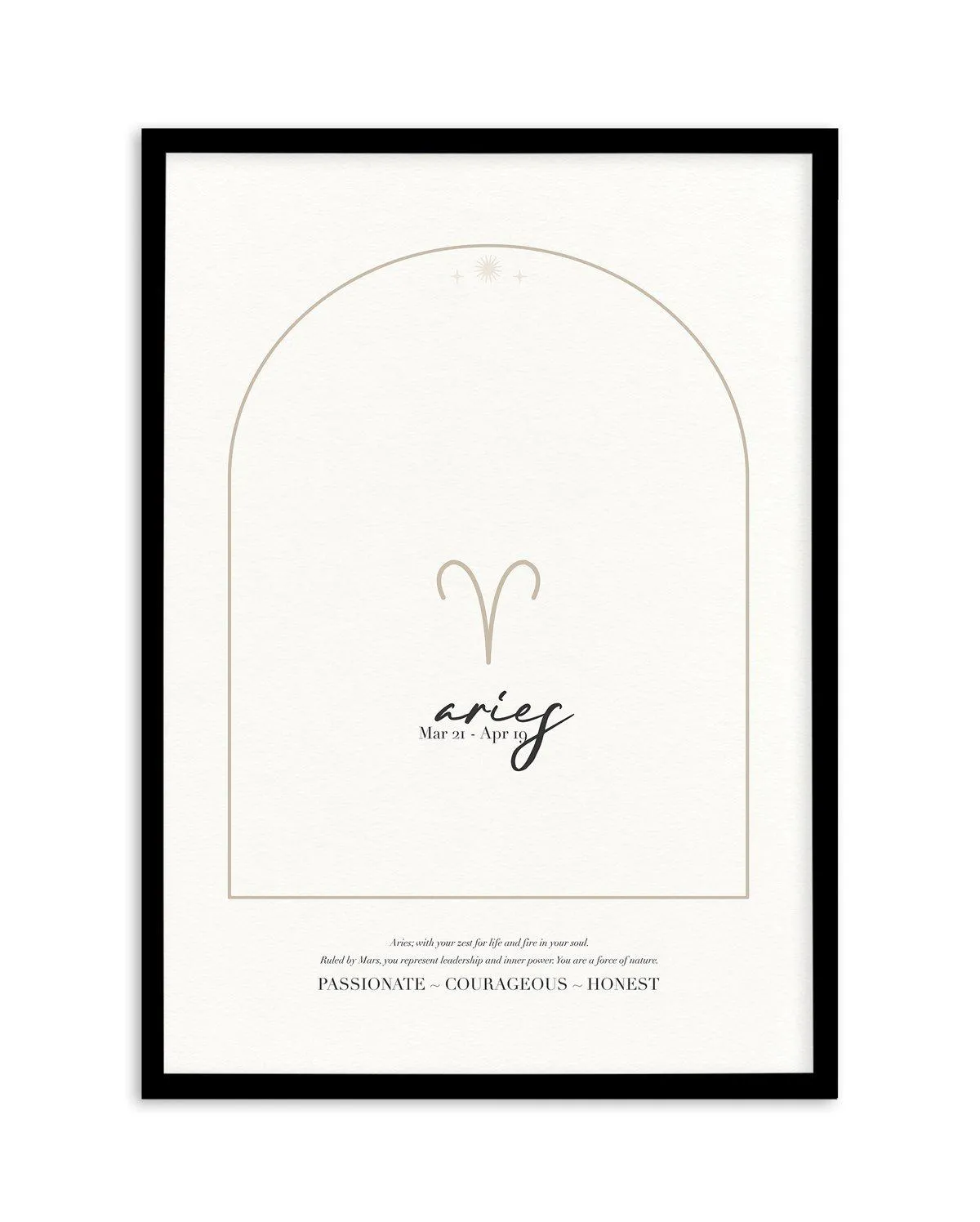 Aries Star Sign Art Print