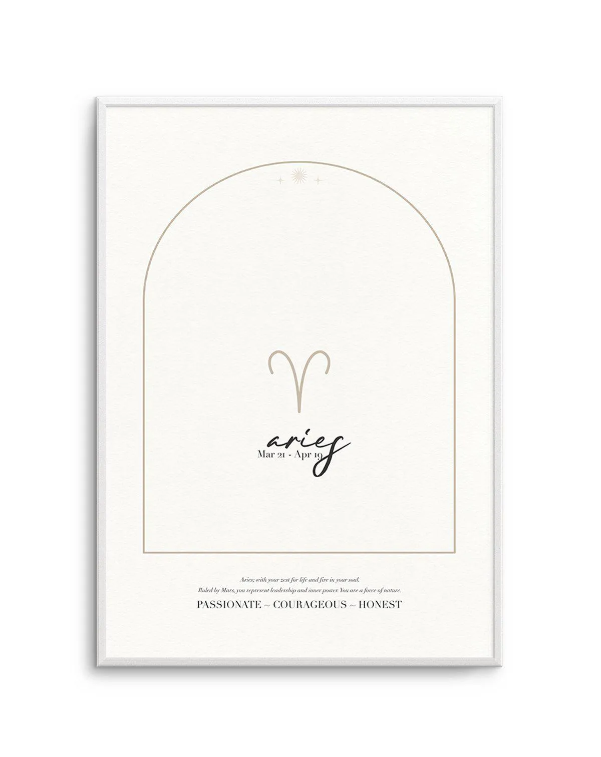 Aries Star Sign Art Print