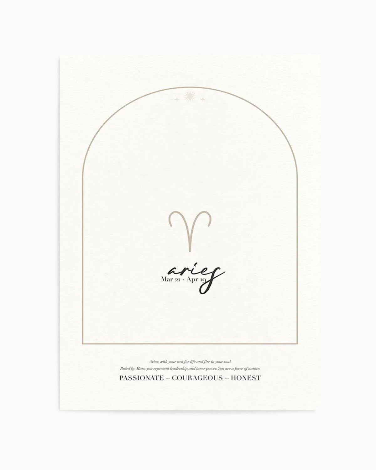 Aries Star Sign Art Print