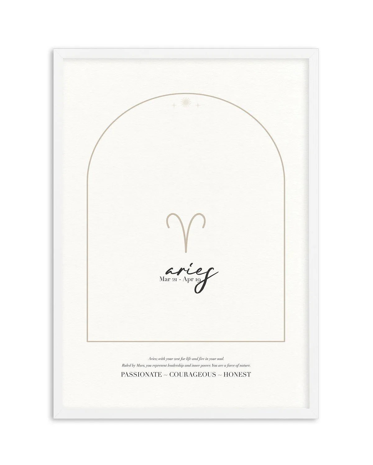 Aries Star Sign Art Print