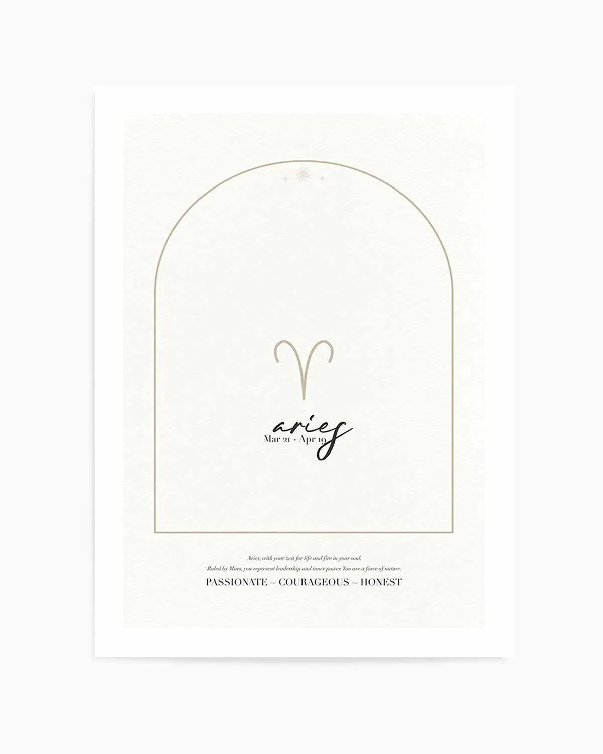 Aries Star Sign Art Print