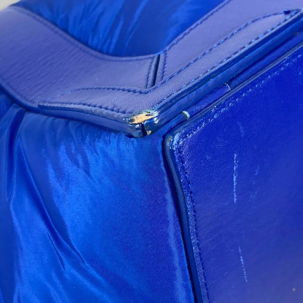 BALENCIAGA Boston Duffel bag 363419 Leather / nylon blue Navy Cabas M