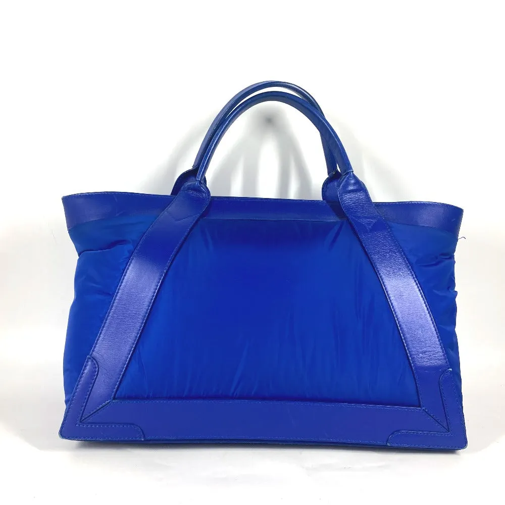 BALENCIAGA Boston Duffel bag 363419 Leather / nylon blue Navy Cabas M