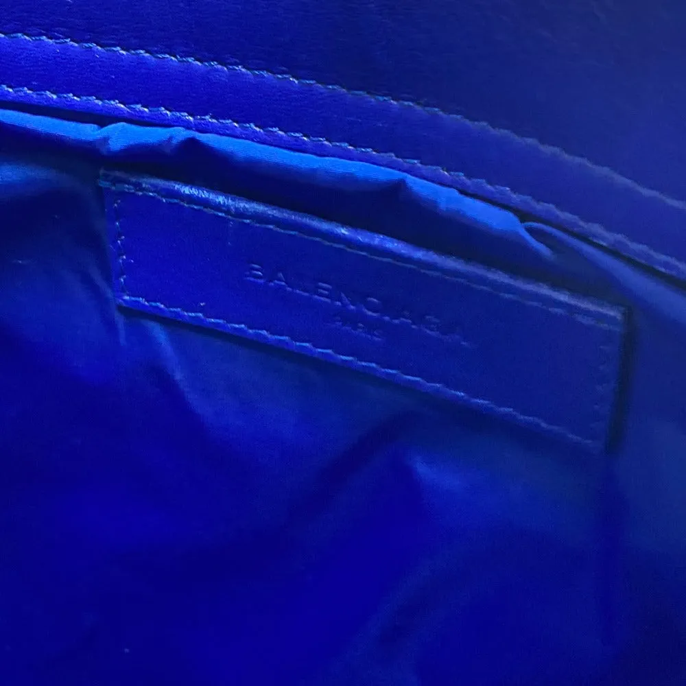 BALENCIAGA Boston Duffel bag 363419 Leather / nylon blue Navy Cabas M