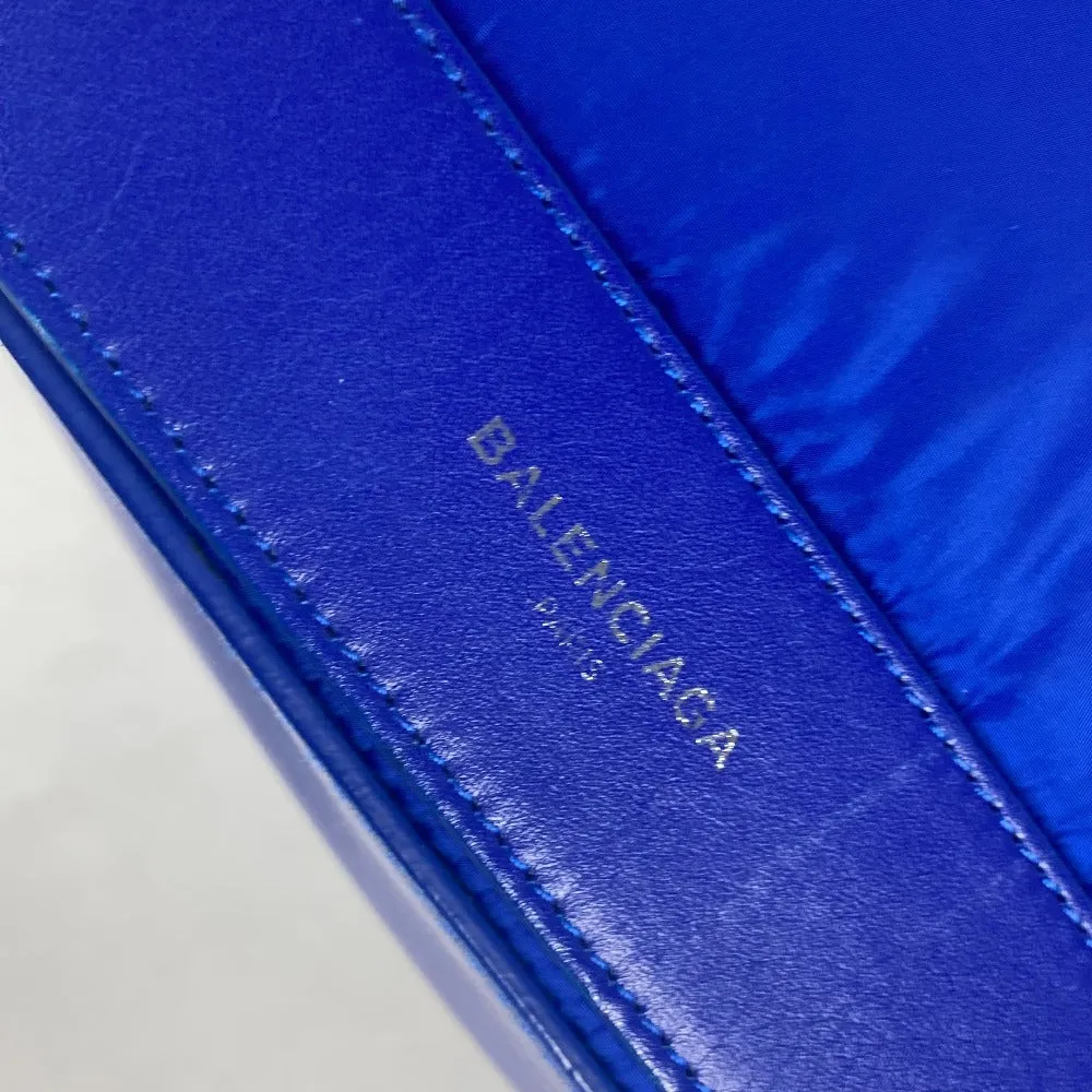 BALENCIAGA Boston Duffel bag 363419 Leather / nylon blue Navy Cabas M