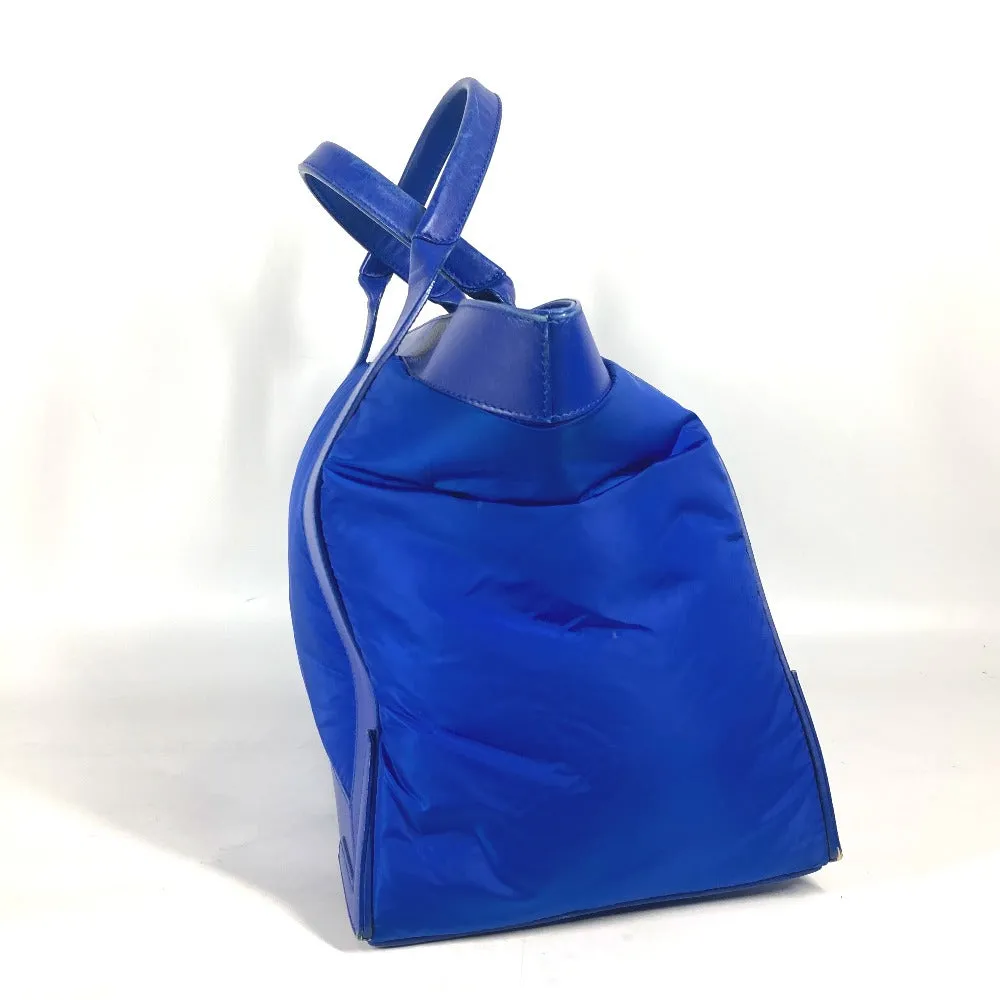 BALENCIAGA Boston Duffel bag 363419 Leather / nylon blue Navy Cabas M