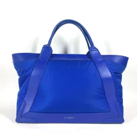 BALENCIAGA Boston Duffel bag 363419 Leather / nylon blue Navy Cabas M