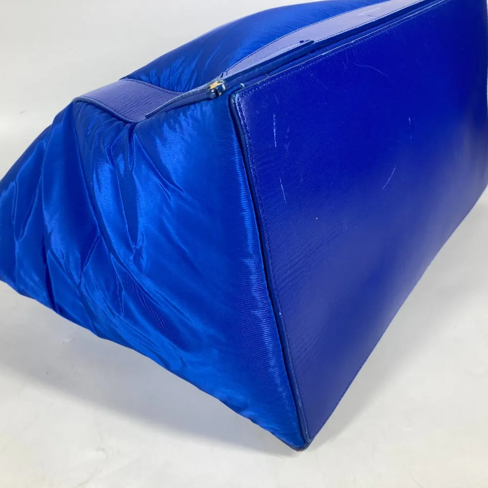 BALENCIAGA Boston Duffel bag 363419 Leather / nylon blue Navy Cabas M