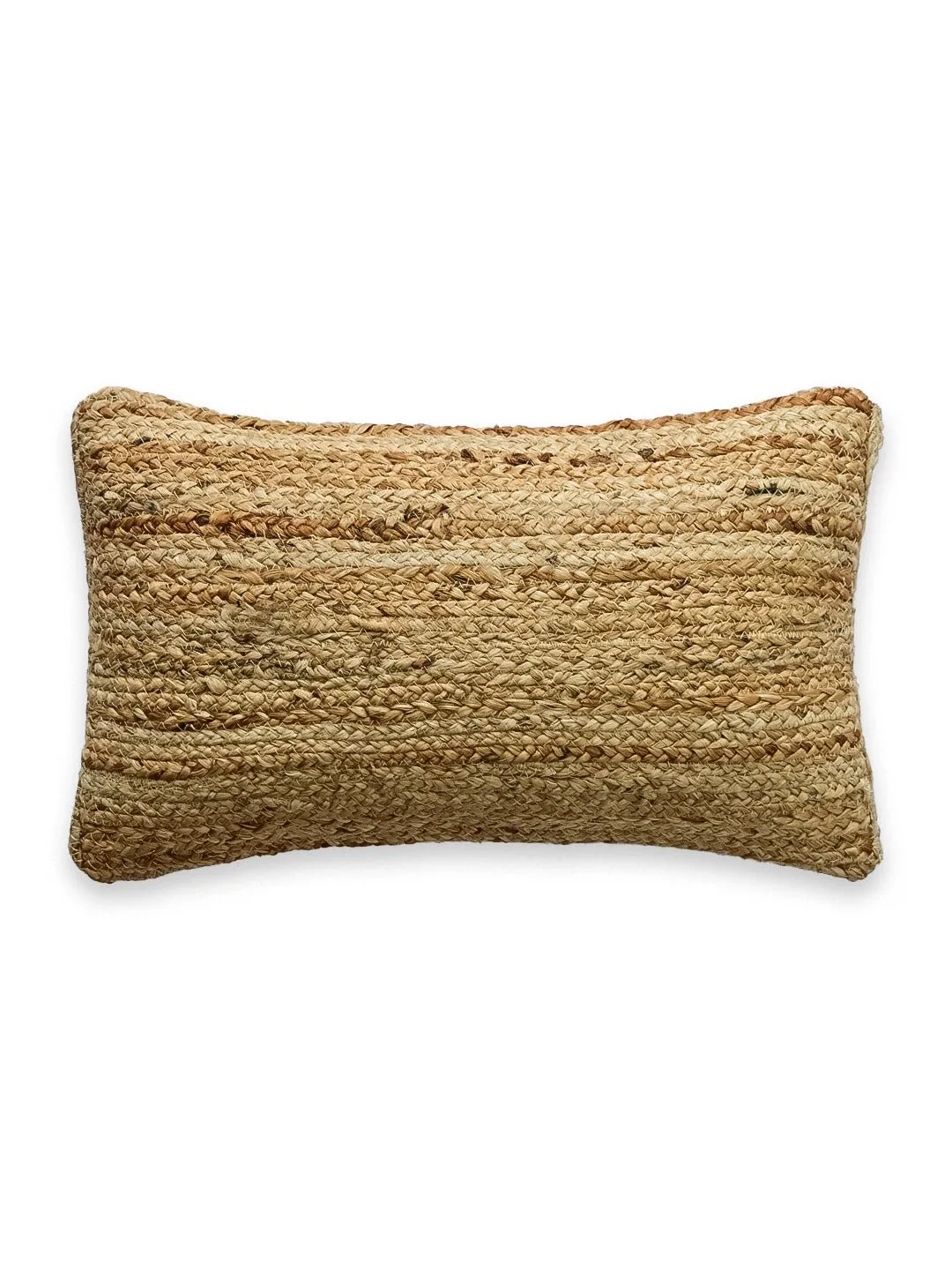 BELLARY- LUMBAR CUSHION COVER - JUTE BRAIDED