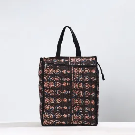 Black - Handmade Bagru Block Printed Cotton Shopping Bag 21