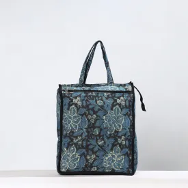 Blue - Handmade Bagru Block Printed Cotton Shopping Bag 10