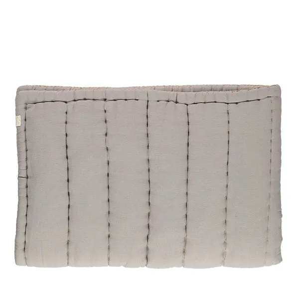 Camomile London Hand Quilted Blanket – Smoke Grey