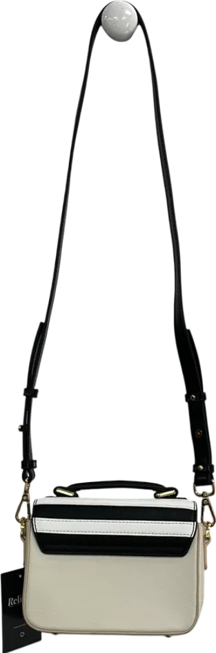 Folli Follie Cream Striped Cross Body Bag