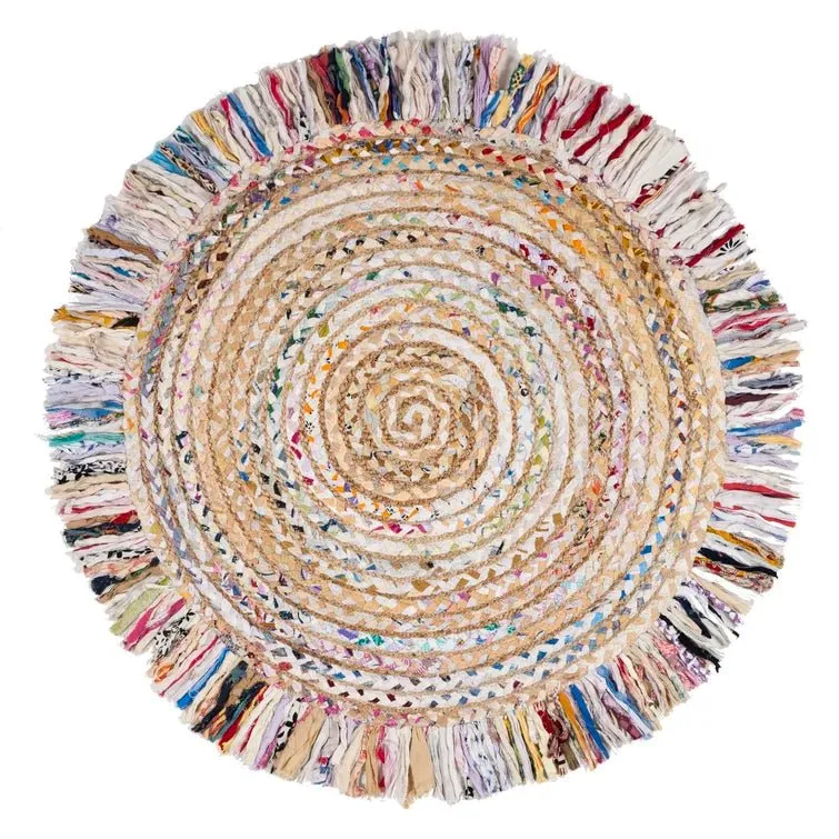 HENRY- ROUND JUTE CHINDI RUG