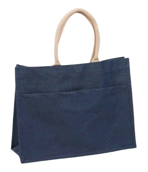 Jute Pocket Tote - multiple colors