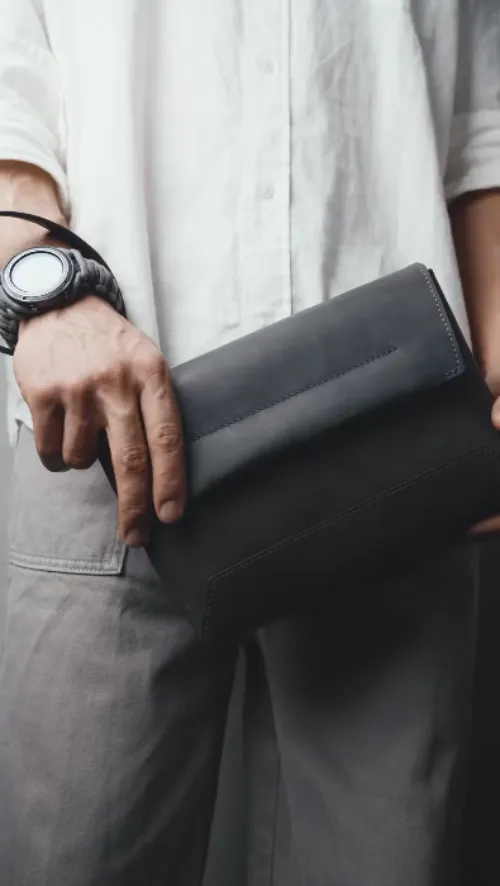 Leather Clutch Bag