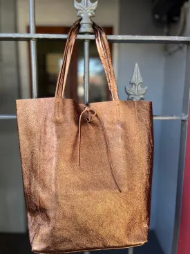Maison Fanli Large Tote - Metallic Bronze