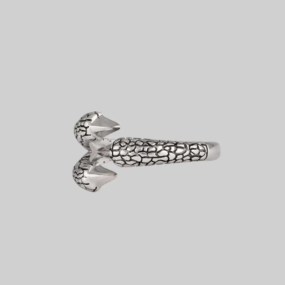 MERCY. Eagle Claw Silver Wrap Ring