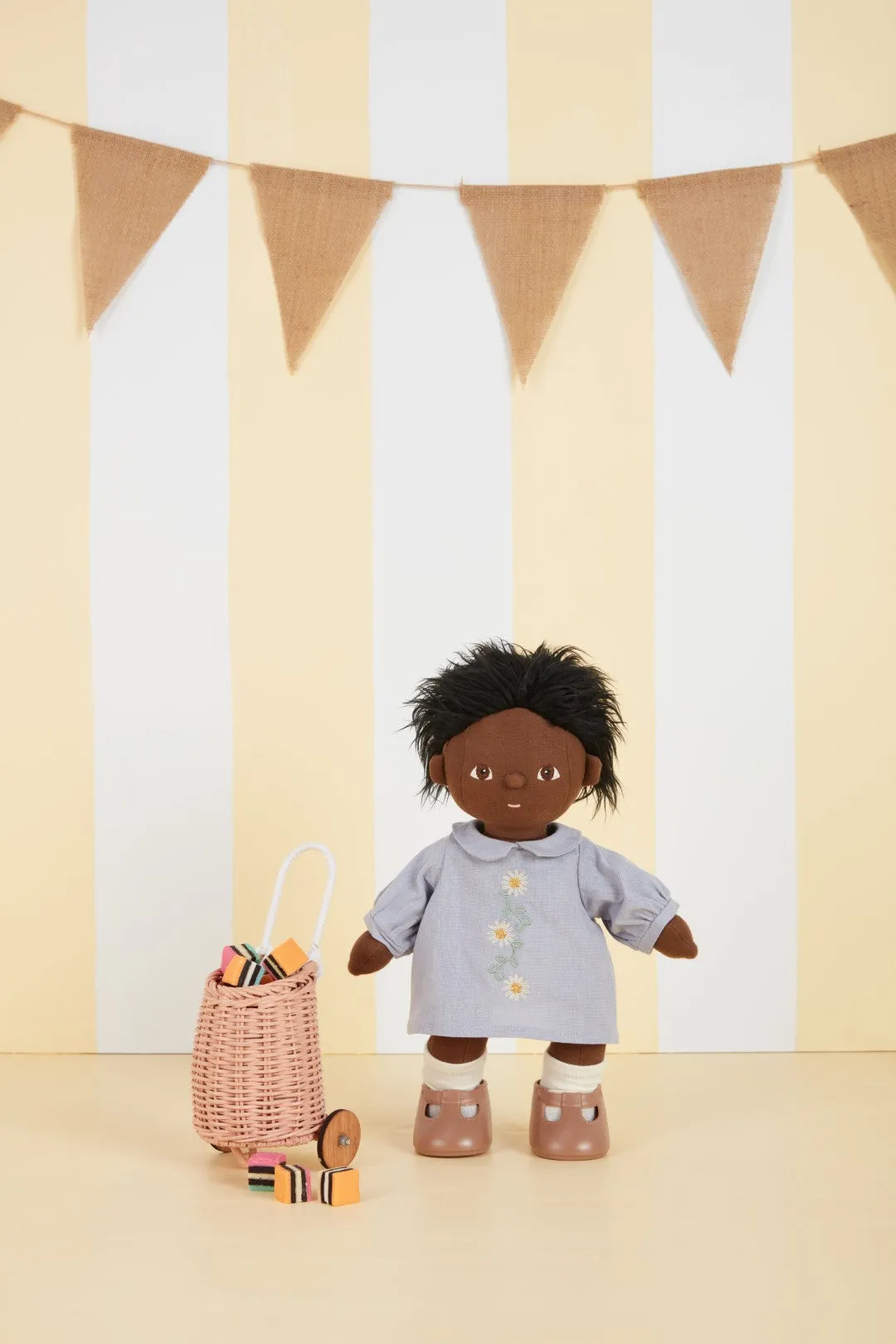 Olli Ella Dinkum Doll Daisy Dress - Cornflower Blue
