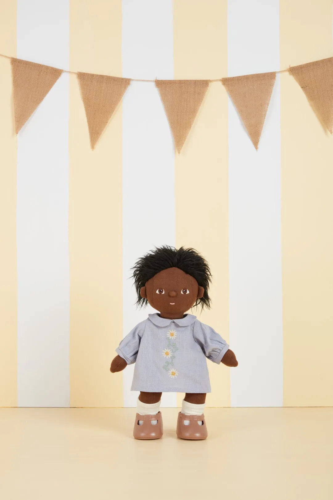 Olli Ella Dinkum Doll Daisy Dress - Cornflower Blue