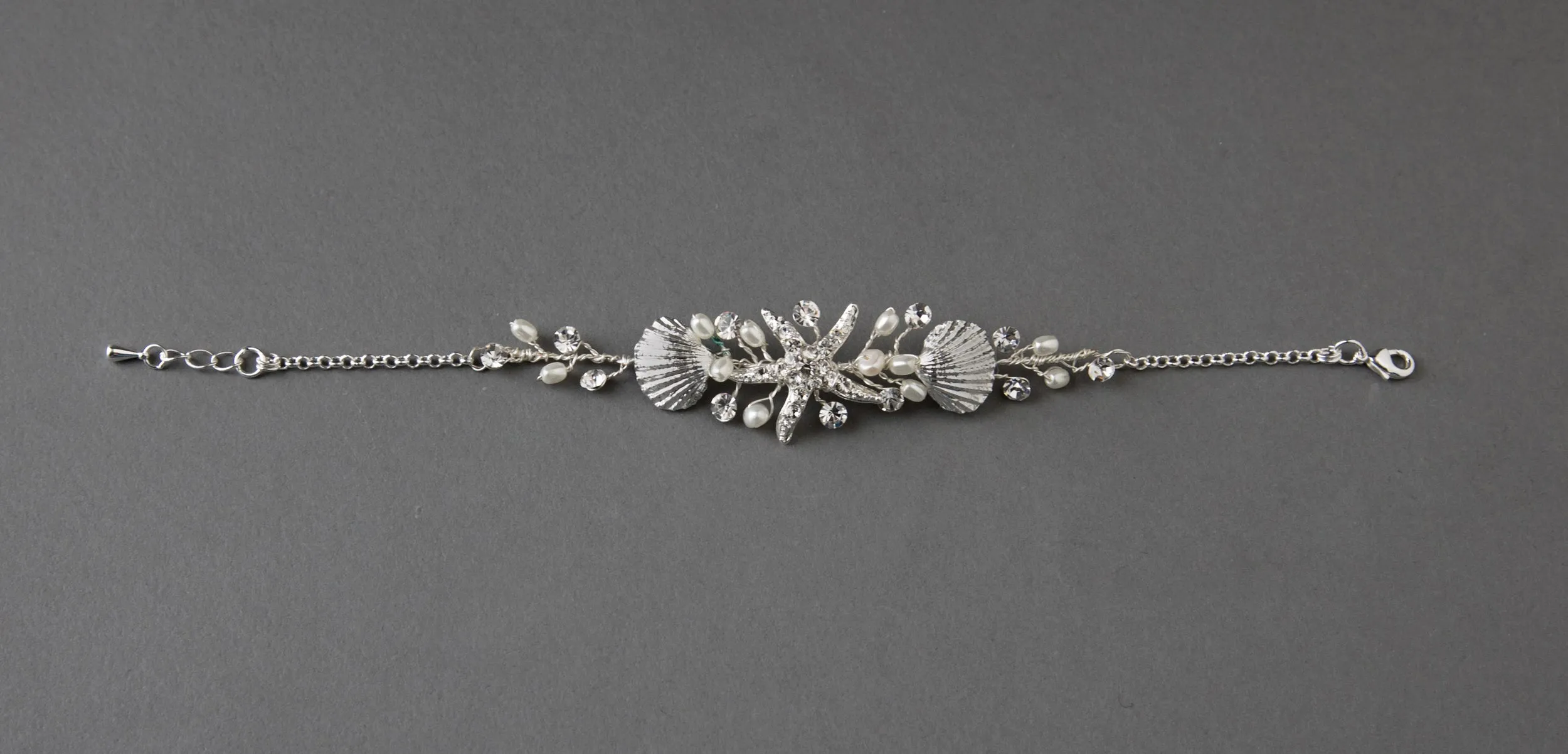 Starfish Bracelet with Shells and Pearls