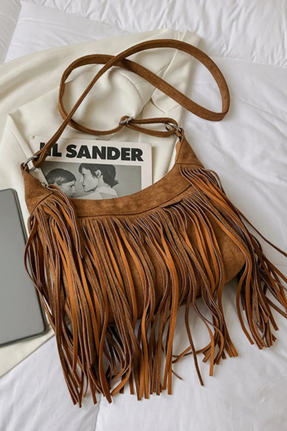 Suede Fringe Bag