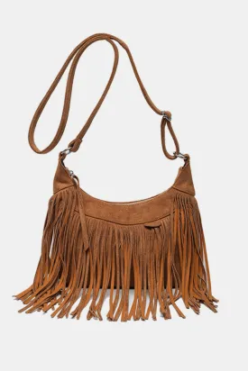 Suede Fringe Bag