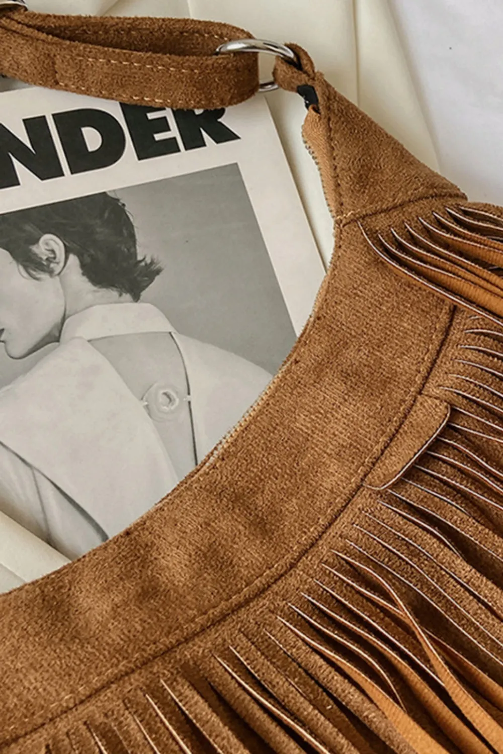 Suede Fringe Bag