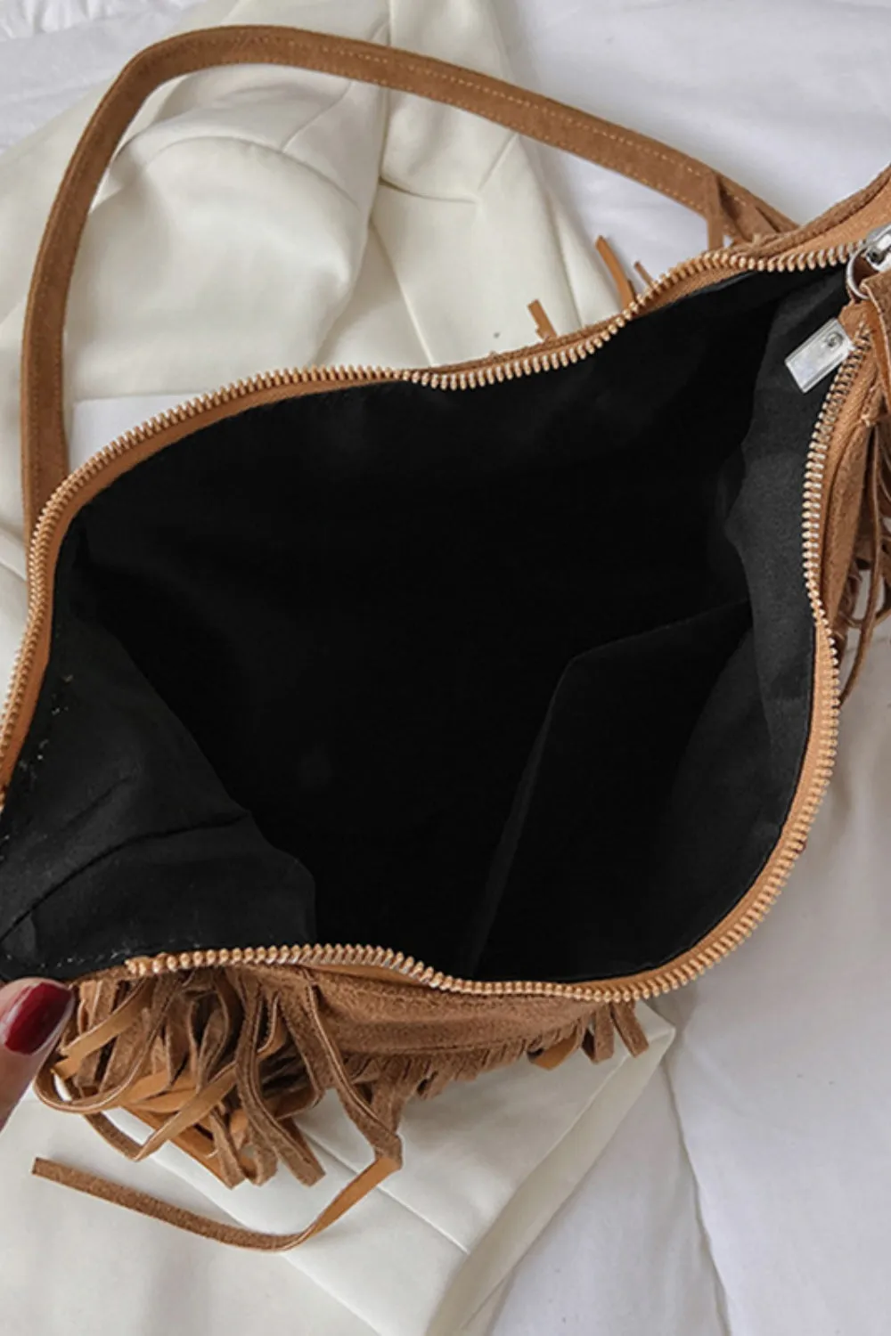 Suede Fringe Bag
