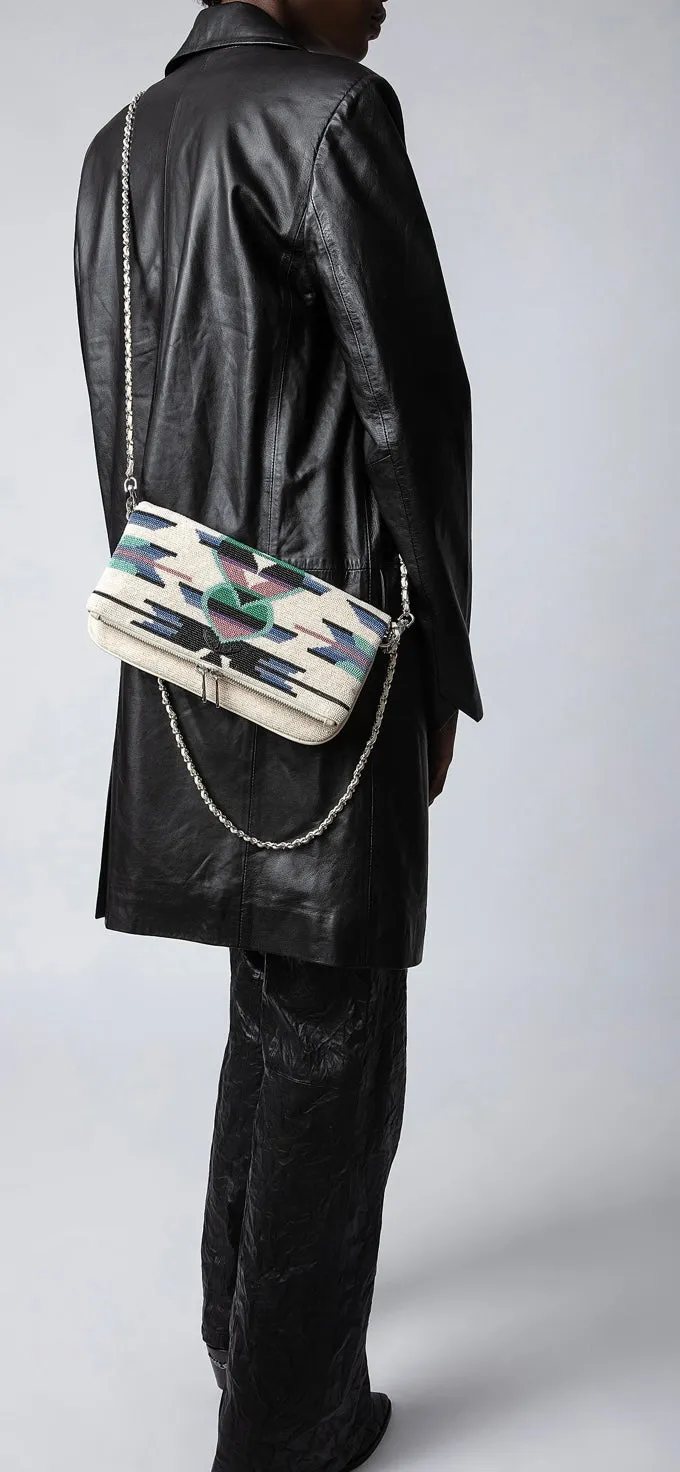 Zadig & Voltaire Rock Beaded Clutch purse